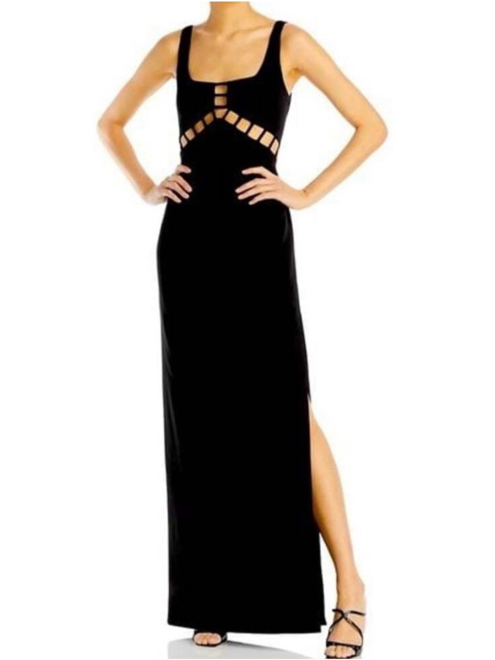 Aidan by Aidan Mattox Black Cutout Bodycon Midi Dress